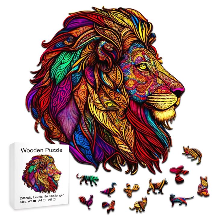 animals-wooden-puzzles-lion-wood-toy-irregular-shape-3d-jigsaw-diy-crafts-family-interactive-games-for-adults-kids-gifts