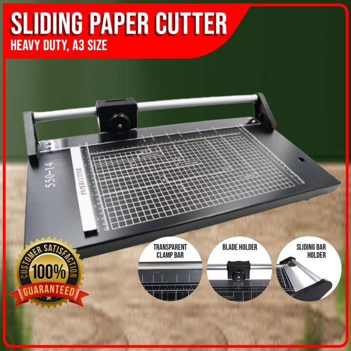 Officom Sliding Paper Cutter A3 Heavy Duty Cutter Sliding Trimmer Paper ...