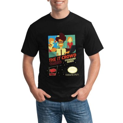 Round Neck Men Daily Wear T Shirt Style The It Crowd Standard Nerds Funny Geek Computer Tech Tv Show