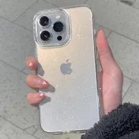 Luxury Clear Glitter Shockproof Phone Case For iPhone 11 12 13 14 Pro Max XR 7 8 Plus Soft TPU Shiny Transparent Silicone Cover