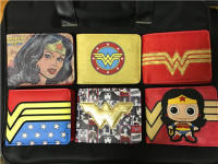 Wonder Womans ช่องซิปผู้หญิง1ช่อง,กระเป๋าสตางค์ผู้หญิงใส่การ์ด PU 2ช่อง Dompet Koin 1ช่องใส่อัลบั้มรูป2ช่อง