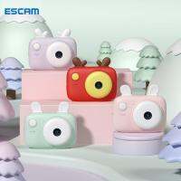 ESCAM A2 2.4นิ้วหน้าจอ IPS Macaron น่ารักกล้อง4000W Dual เลนส์1080P Mini กล้อง16G สำหรับเด็ก