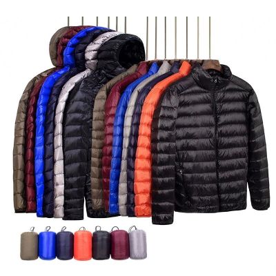 ZZOOI Down Jacket Men Coat Autumn Winter 2022 Spring Jackets for Warm Quilted Parka Men and Light Ultralight Hooded Casual Outerwear
