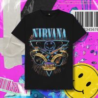 Hot sale Nirvana band  graphic Mens 100% Cotton Round Neck Short Sleeve T-Shirt  Adult clothes