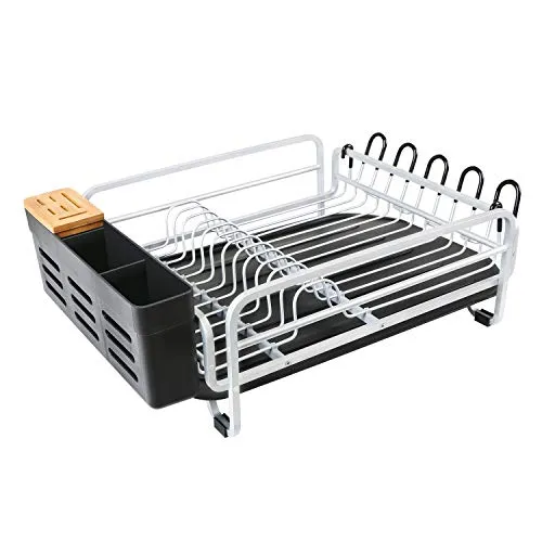 Kingrack Dish Drying Rack,2-Tier Dish Rack and Drainboard Set with