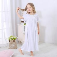 【 WYIN kitchen】 2019 Spring Children 39;s Girls Lolita Dress Princess Sleepshirts Vintage Nightgowns Baby Nightdress Kids Sleepwear Pajamas Gown