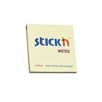 กระดาษโน้ตกาวในตัว STICKN #21007 ขนาด 3x3 นิ้ว สีเหลืองพาสเทล (PC)