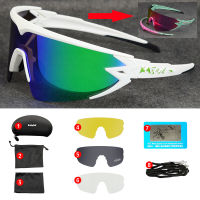 2021 Polarized Men Women 4 Lens Sport Cycling Glasses Running Riding Goggles MTB Road Mountain Bike Eyewear Bicycle Sunglasses