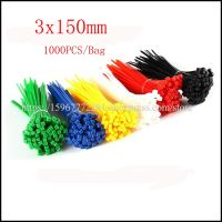 [HOT BAJQUUIXDIN 579] 1000PCS 3x15 0สายเคเบิล Mm Tie Assorted Self ล็อคสายไนลอน Ties Multicolor ซิปพลาสติก Tie Loop พันสายไฟ Zip Ties หลายสี