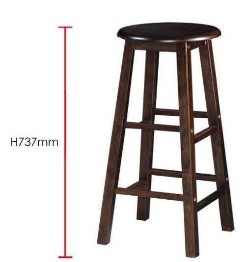 Solid Wood Bar Stool H29" (2 UNITS) Lazada