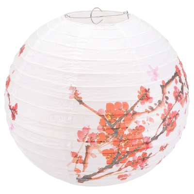 Cherry Blossom Decor จีนญี่ปุ่นโคมไฟกลางแจ้งแบบดั้งเดิมโคมไฟตกแต่งซูชิ Party ตกแต่งกระดาษสีขาวประดับ *