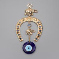 Lucky Eye Evil Eye Islam Quran Hanging Lucky Gold Color Elephant Keychain wall hangings for decoration