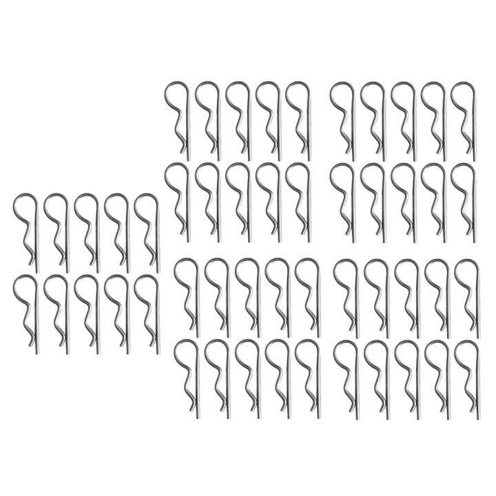 Alilaza 50 Pieces Marine Stainless Steel R Retaining Clip Spring Cotter