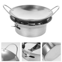 HOMEMAXS หม้อไฟสแตนเลส 1 ชุดพร้อมเตาแอลกอฮอล์ เตาแอลกอฮอล์ เตาแบบพกพา Burner With Hot Pot