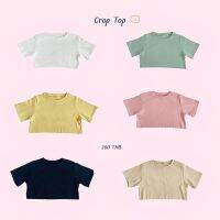 ST086 Crop Top เสื้อครอปสีพื้น เอวลอย  ทรงโอเวอร์ไซส์?