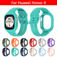 นาฬิกาข้อมือทรงสปอร์ตซิลิโคนสำหรับ Huawei Honor 4 Watch เคสป้องกัน + อุปกรณ์เสริมสายรัดข้อมือ