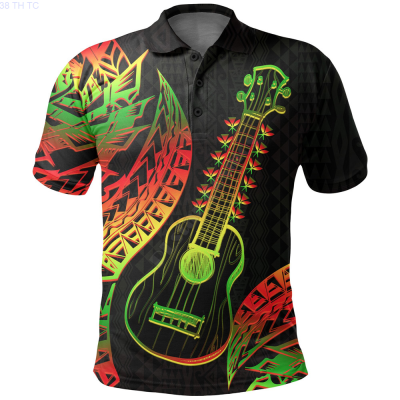 【high quality】  Hawaiian Polo Shirt, 3d Printed Polo Shirt, Four Stringed Piano T-shirt, Mens And Womens Short Sleeved Summer T-shirt 01