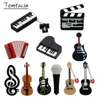 Piano Guitar USB Flash Drive 64GB 32GB Cle USB Storage Memories Pendrive 256GB Pen Drive USB2.0 Instrument Violin Note USB Stick