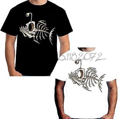 Shirt Men Velocitee Bone Fish Tshirt Summer Men Skeleton Strange T Shirt Brand Men Tshirt Male Plus Size 100% Cotton