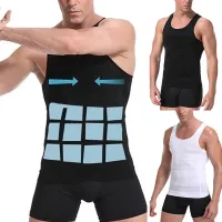 LiaoTai Men S Belly Control Body Shaper เสื้อกั๊กการบีบอัดเสื้อยืด Top Slimming กระชับสร้างชุดชั้นใน