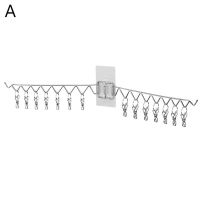 Stainless Steel Foldable Wall Mounted Clothes Hanger Rotatable Windproof Panties Socks Underwears Drying Rack