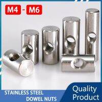 Stainless Steel Dowel Pin Nuts Embedded Furniture Hammer Insert Nut Cylindrical Barrel Bolts Metric Thread Woodworking M4 M5 M6