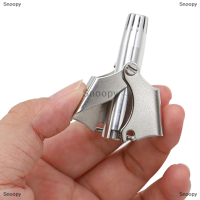 Snoopy 1PC Nose Trimmer สำหรับผู้ชายแบบพกพาสแตนเลสคู่มือ Trimmer สำหรับเครื่องโกนหนวดล้างทำความสะอาดจมูกหูผม Trimmer Professional กรรไกร