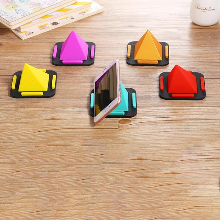 pyramid-phone-stand-anti-slip-car-silicone-pyramid-phone-holder-multifunctional-car-pyramid-smartphone-stand-desktop-phone-holder-for-auto-dashboard-trendy