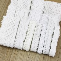 [HOT!] (5Meter/roll) White Cotton Embroidered Lace Net Ribbons Fabric Trim Decorate DIY Sewing Handmade Craft Materials Ribbons