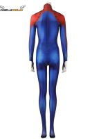 Flash Super Lady Cosplay Costume Kara Zor El Battle Jumpsuit Fantasy Halloween Outfit 3D Printed Zentai Blue Bodysuit