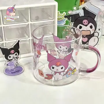 Kawaii Sanrio Milk Glass Cup - Kawaiienvy Kuromi Glass Cup