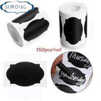 6URONGII 150pcs/roll บ้าน โคลน กระดานดำ เครื่องเทศ ปากกามาร์กเกอร์ สติ๊กเกอร์ฉลาก ป้ายกระดานดำ แท็กขวด