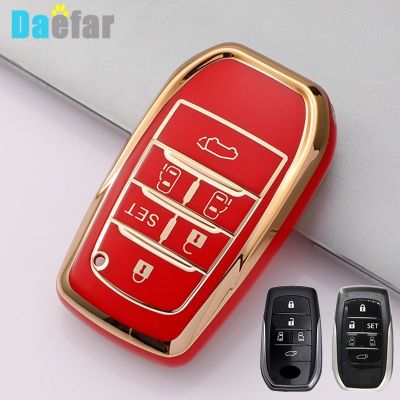 dfthrghd 5 6 Buttons TPU Car Key Cover Case for Toyota Rav4 Prime Prius Prime 2019 2020 2021 2022 Auto Accessories Key Bag Keychain