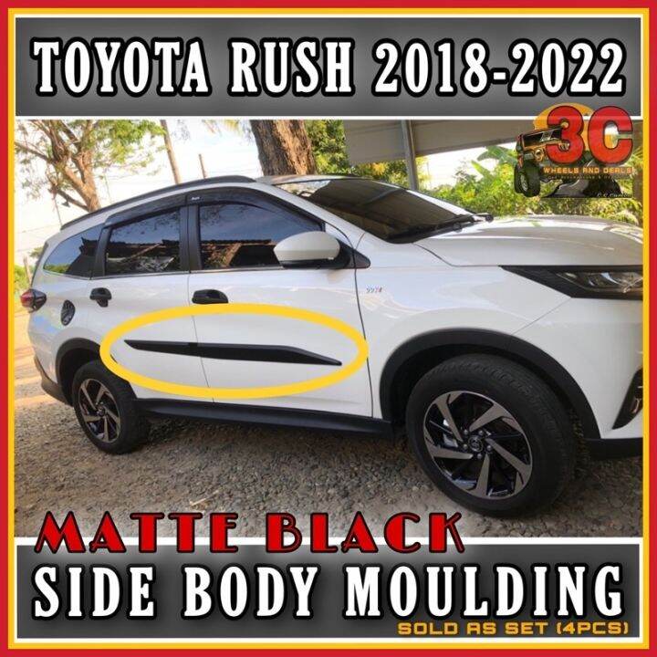 TOYOTA RUSH 20182022 SIDE MOULDING (BLACK) steering wheel roof rack