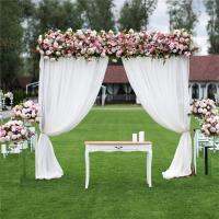 hotx【DT】 2Pcs Wedding Backdrop Curtain Fabric Drape for Curtains Panels with Rod Pockets Window Decorations