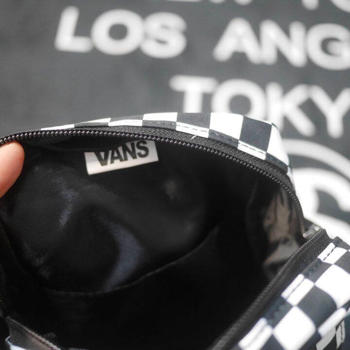 vans-sl-ลายตาราง-ไซส์เล็กพอดี-ปั้มโลโก้สวย-แบบแป็กหน้า-สายถอดได้