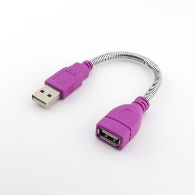 5pcs USB 2.0 A Extension Flexible Metal Stand Cable USB 2.0 A Male To USB 2.0 A Female Connector Cable15cm