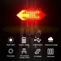 ☊☍ Bicycle Turn Signal Wireless Remote Control Turn Bike Direction Indicator Led Tail Light Usb Charging Night Warning Light