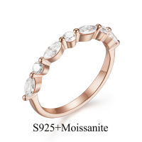 Kuololit Bubble Ring 14K 10K 585 Rose Gold for Women Marquise Moissanite Ring Matching Band Engagement for Party Half Size Fine