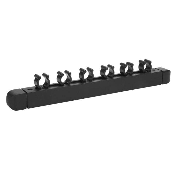 1-set-wall-mounted-hardwood-billiard-cue-rack-pool-cue-rack-6-clips-billiard-holder-bracket-accessories