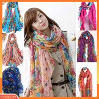 OneWorld Fashion Floral Print Women Lady Soft Voile Shawl Long Scarf Wrap Stole Gift