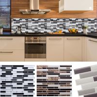 Mosaic Self Adhesive Tile Backsplash 3D Wall Sticker DIY epoxy Bathroom Kitchen Home Decor Oil-Proof Waterproof Wall Stickers