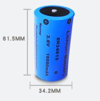 1ชิ้นโรคกระเพาะปัสสาวะ ER34615แบตเตอรี่3.6vD Type 1 IoT เครื่องวัดก๊าซ Eddy ปัจจุบัน PLC แบตเตอรี่ลิเธียมเครื่องวัดการไหล