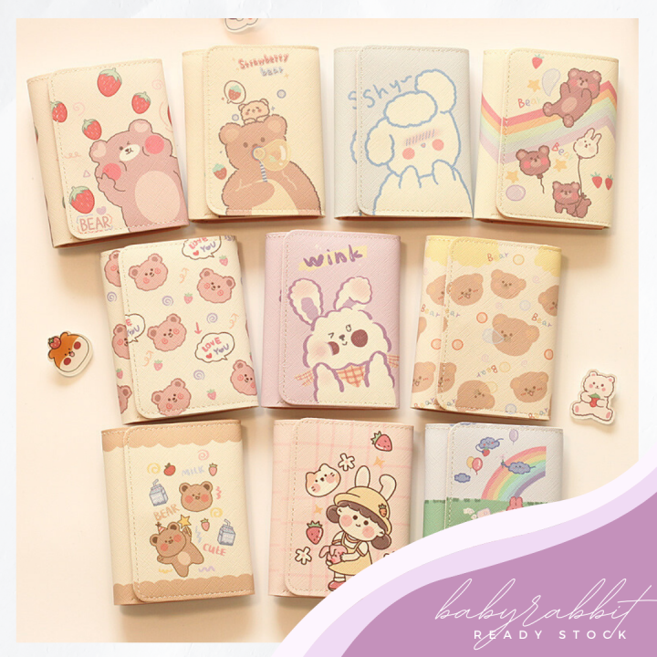 3fold Cartoon Wallet Cute Purse Trifold Wallets for girl Dompet Comel ...