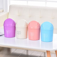 Mini Rolling Cover Desktop ขยะสามารถถังขยะถังขยะตะกร้า Dustbin คอนเทนเนอร์บ้านรถกรณีอุปกรณ์สำนักงานถังขยะ-TIOH MALL