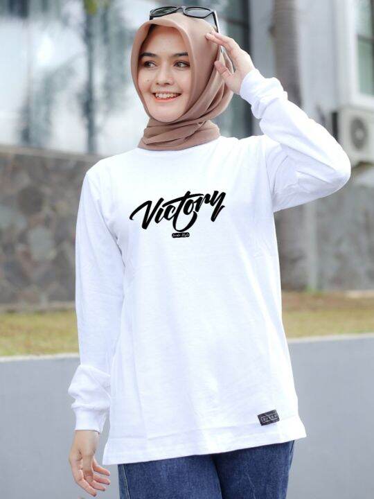 Terlaris Kaos Tunik Hijab Jundo Atasan Wanita Dewasa Kaos Ibu Ibu Putih