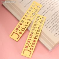 ☫ Multifunctional Metal Hollow Straight Ruler Number Letter Pattern Bookmark Kawaii Stationery Drawing Template Measuring Tool