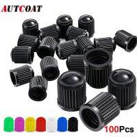 AUTCOAT 100Pcs/Lot Bike Tire Valve Caps Plastic Schrader Valve Multi-Color Bicycle Tire Valve Cap Dust Covers