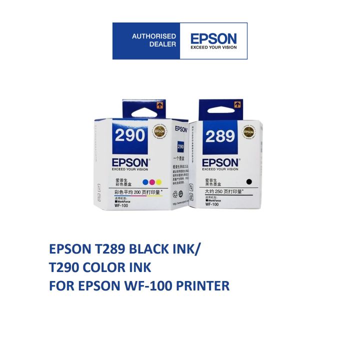 Epson T289 T290 T295 Ink Black Cartridge For Wf 100 Lazada 0666