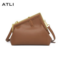 High Quality Leather Shoulder Bags for Women 2021 Luxury Designer Handbag Leisure Simple Crossbody Saddle Bag Sac De Messager